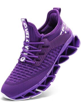 Women's Purple Running Shoes Comfortable Fashion Non Slip Blade Sneakers Shoes